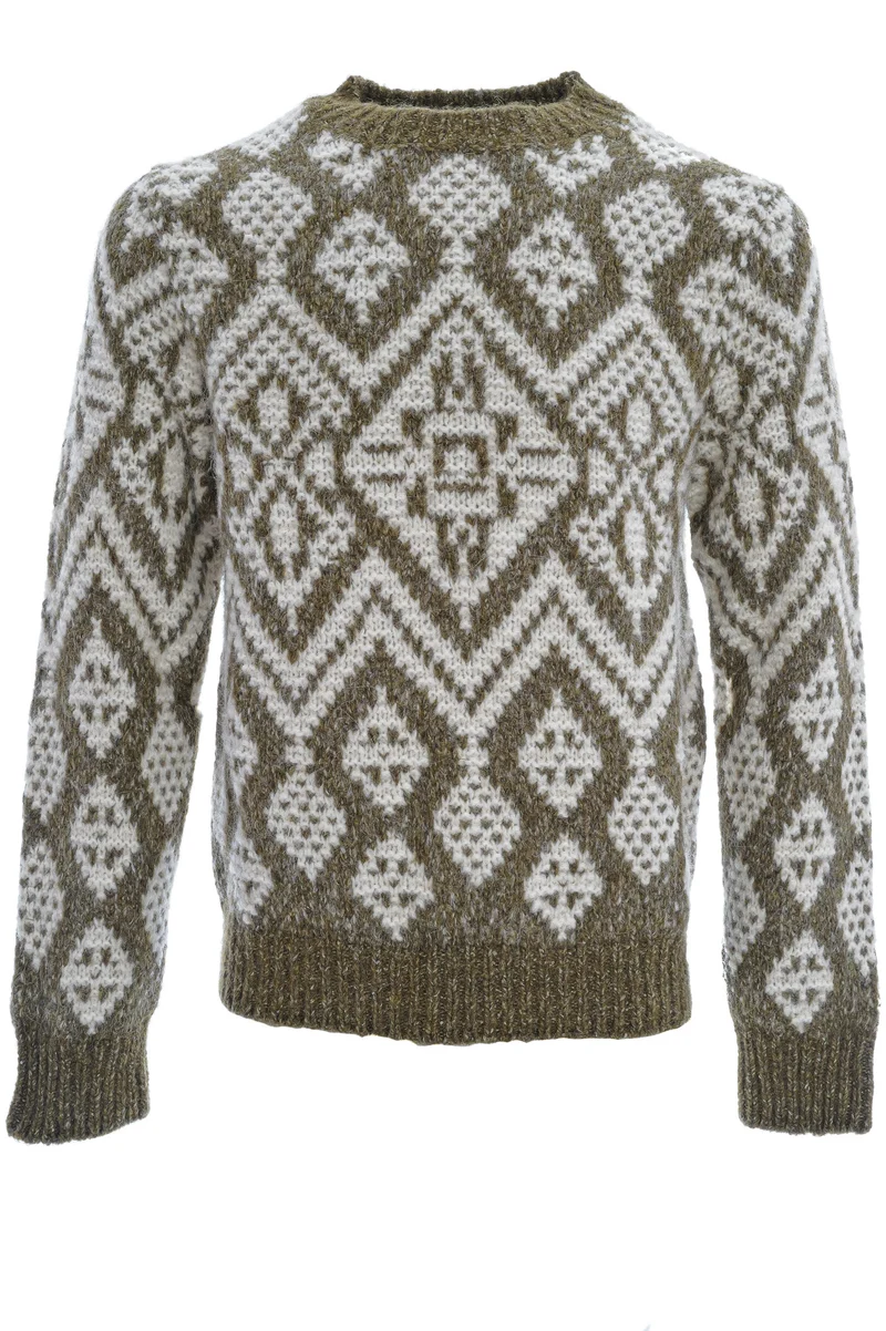 Pullover mit Jacquardmuster Olive