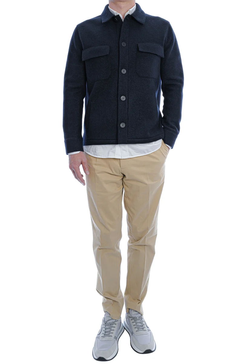 Hemdjacke aus Kaschmir Marino