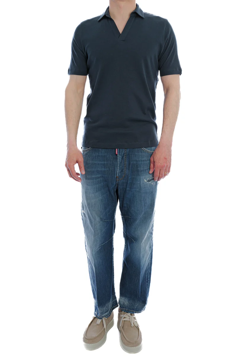 Poloshirt 'Lucio' Blau