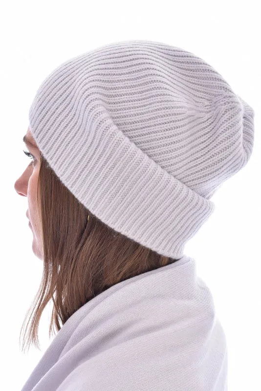 Kaschmirbeanie Hellblau