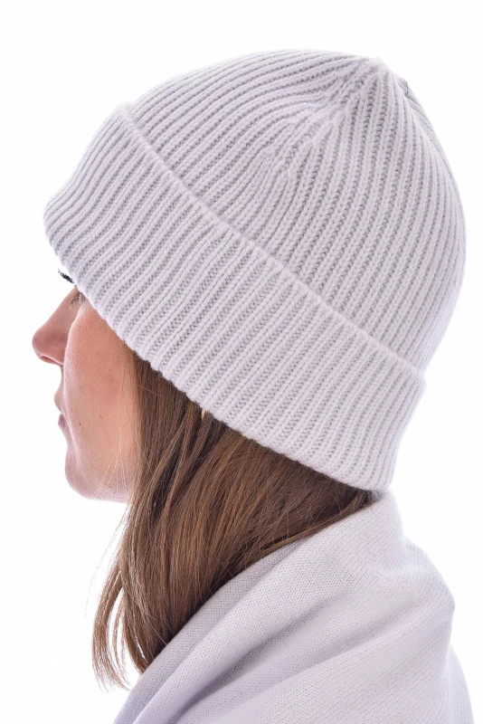 Kaschmirbeanie Hellblau