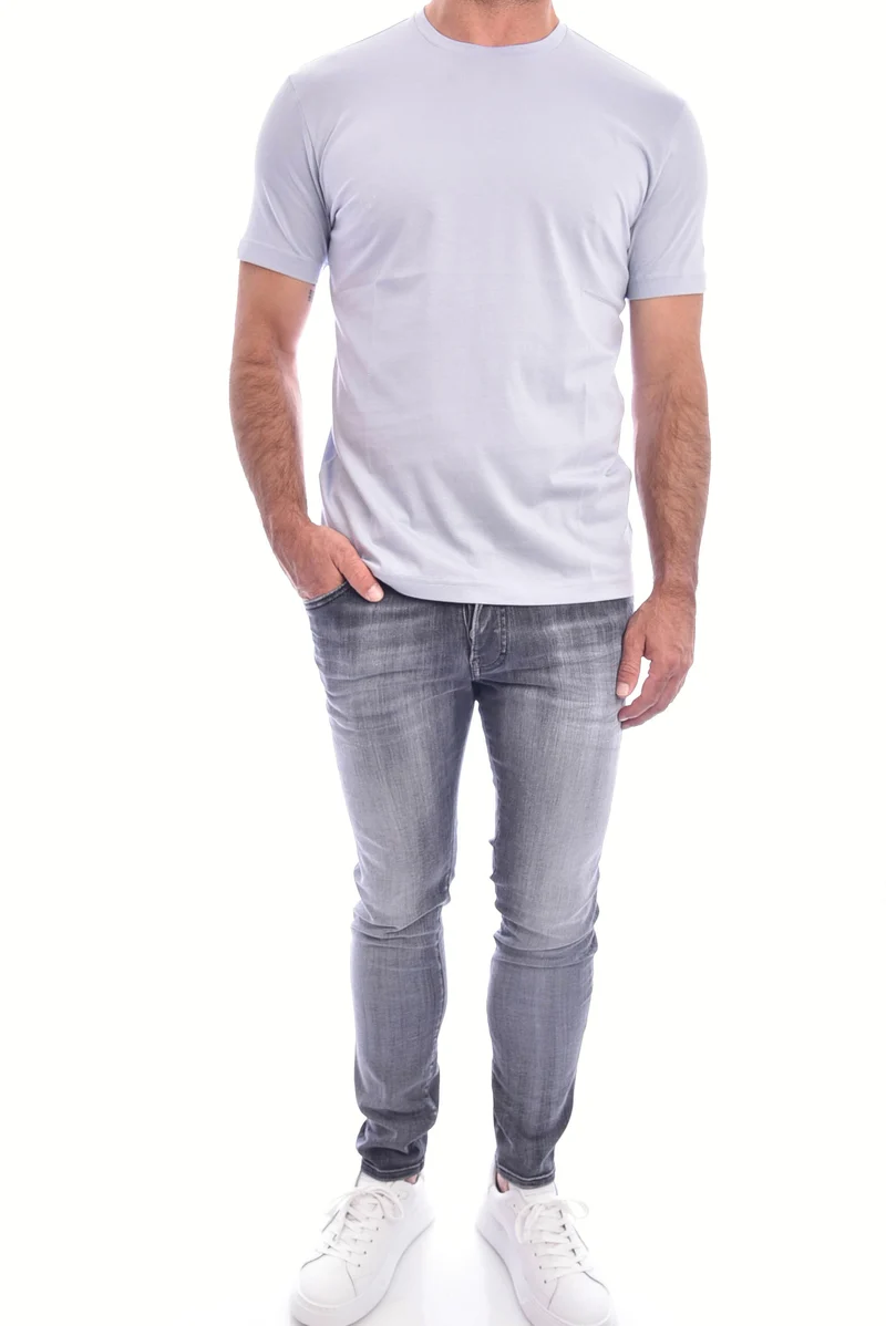 T-Shirt 'Enno' Hellblau Kurzarm