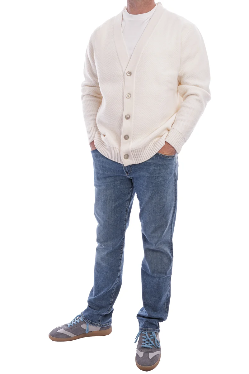 Wollstrickjacke Ivory