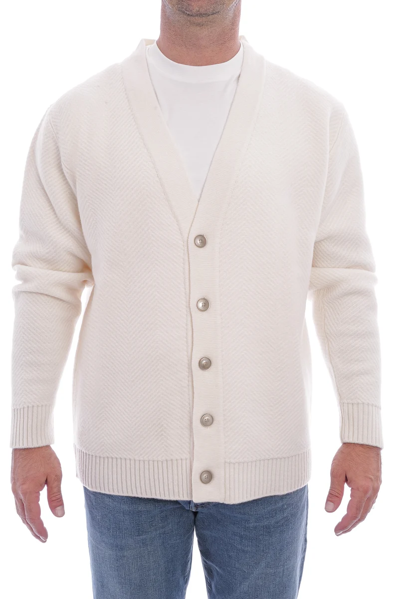 Wollstrickjacke Ivory