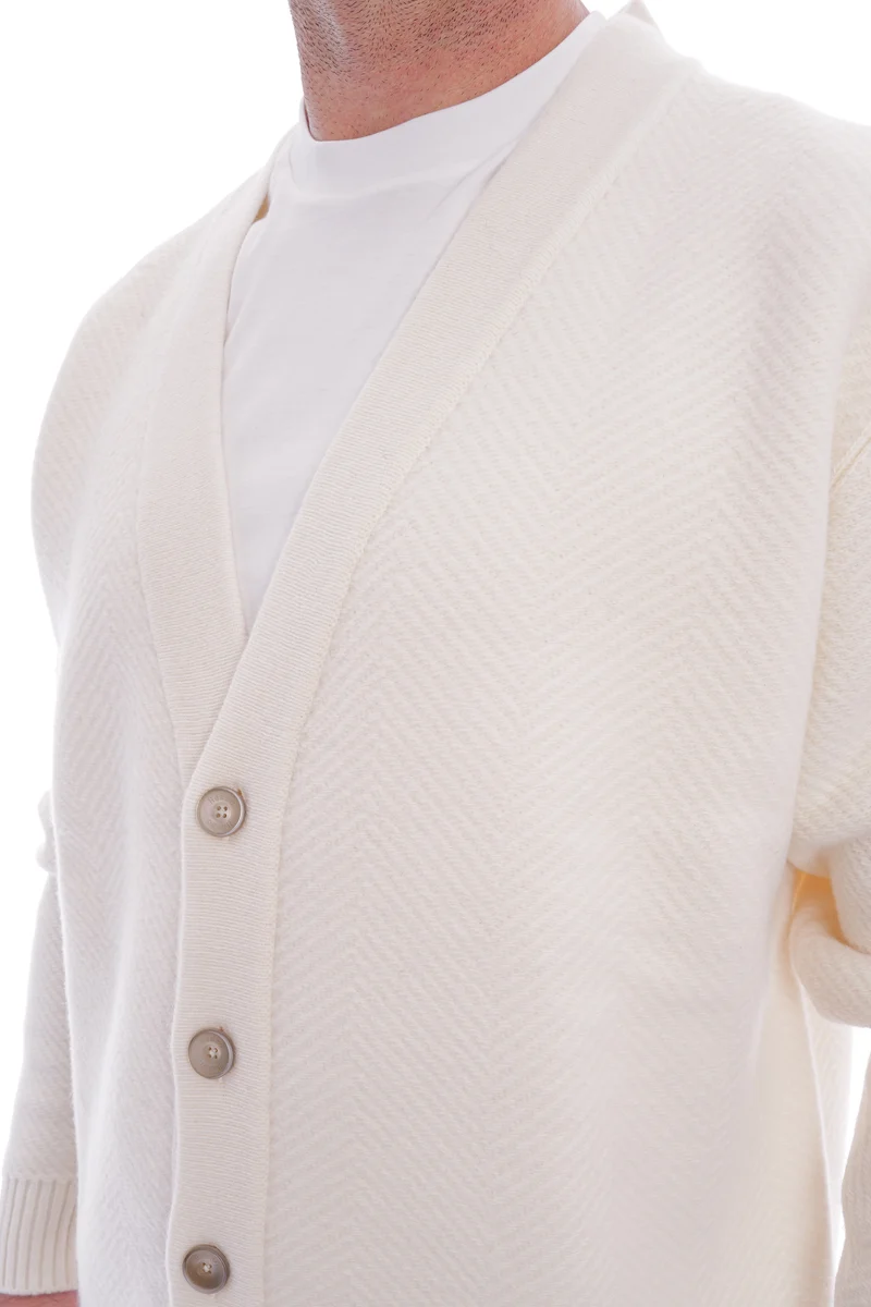 Wollstrickjacke Ivory