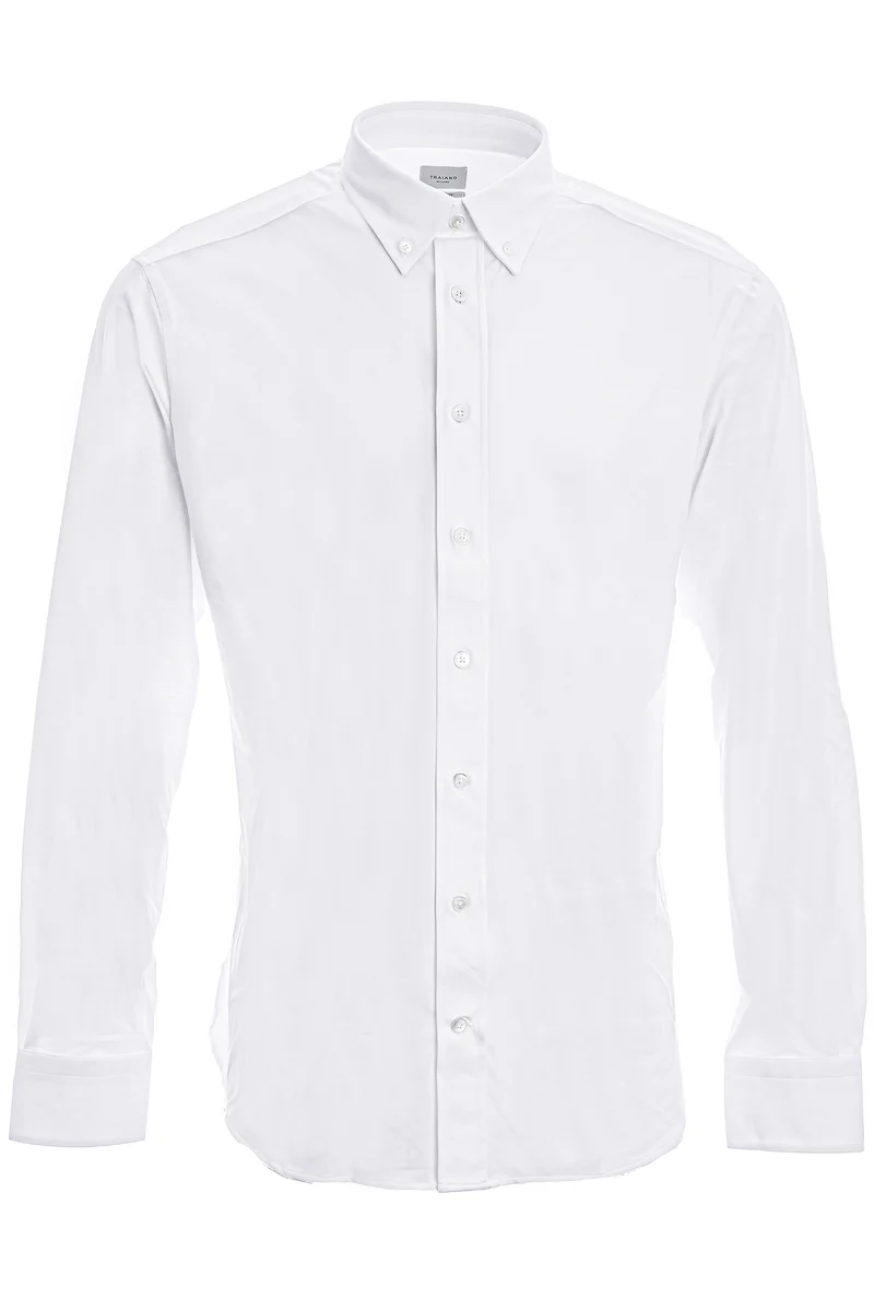 Stretchhemd Button Down Kragen Radical Fit Weiß