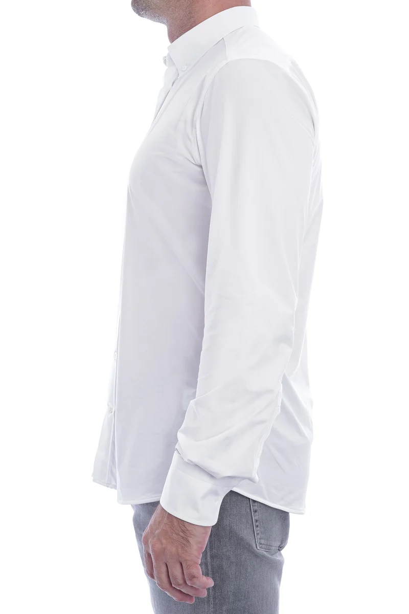 Stretchhemd Button Down Kragen Radical Fit Weiß