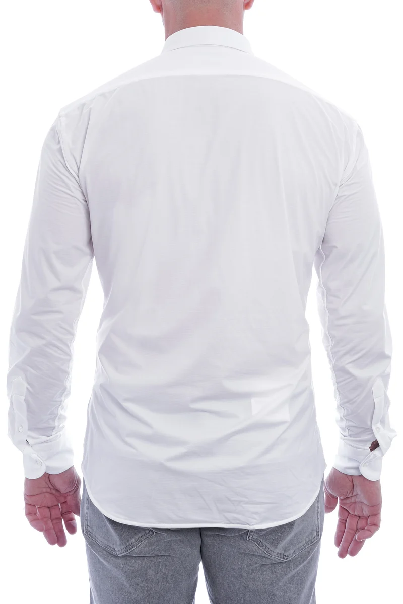Stretchhemd Button Down Kragen Radical Fit Weiß