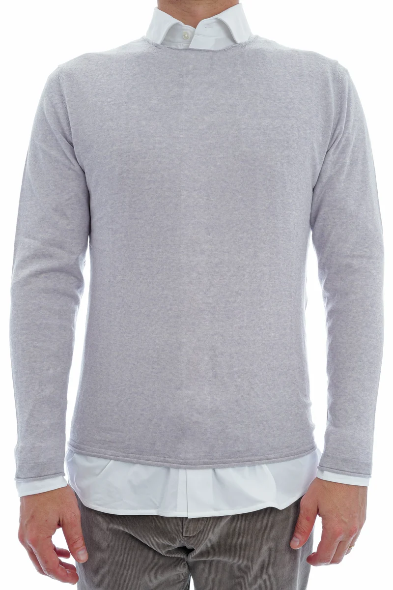 Wollpullover 'Paul' Hellgrau