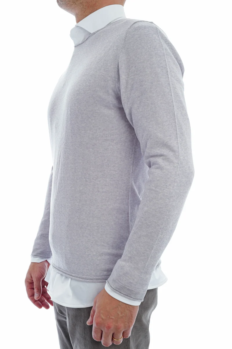 Wollpullover 'Paul' Hellgrau