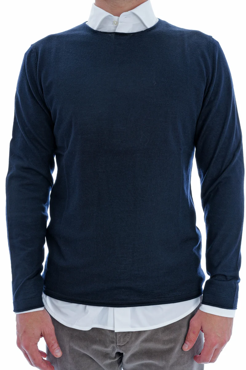 Wollpullover 'Paul' Dunkelblau