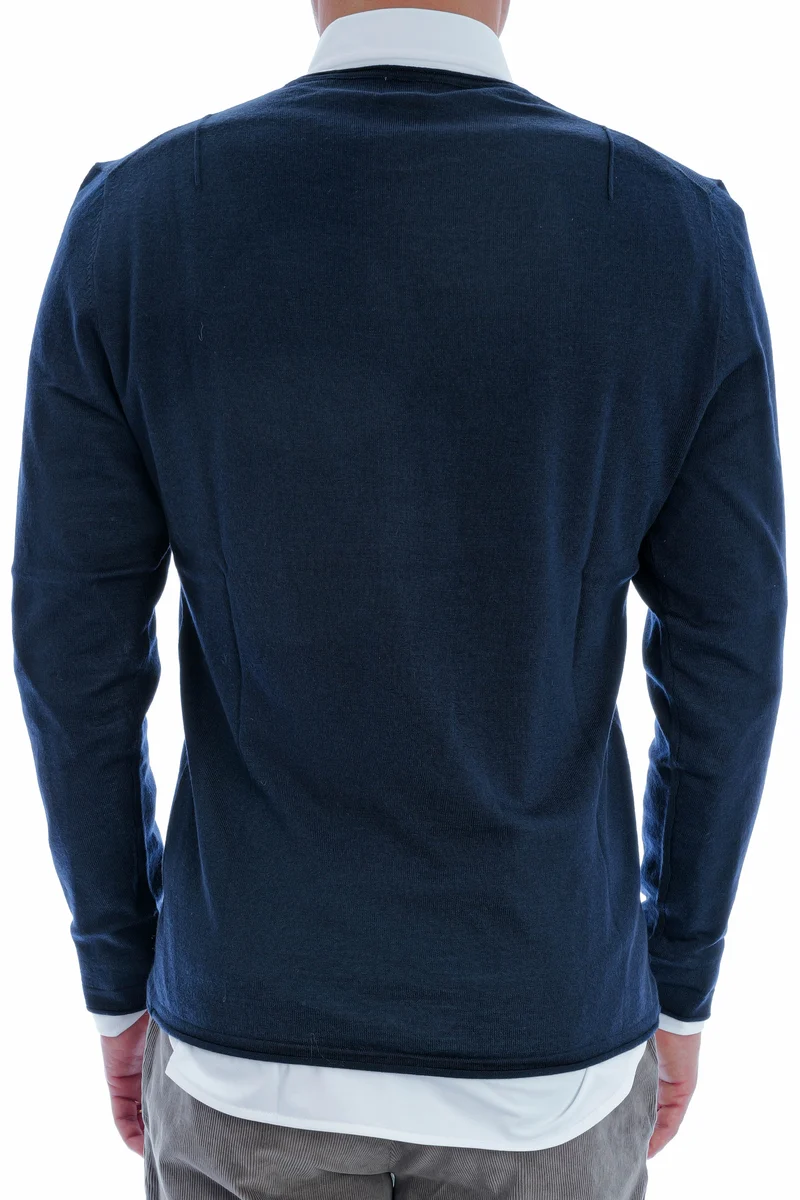 Wollpullover 'Paul' Dunkelblau