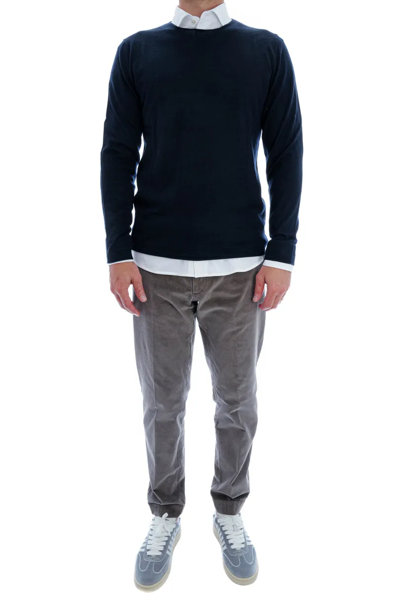 Wollpullover 'Paul' Dunkelblau