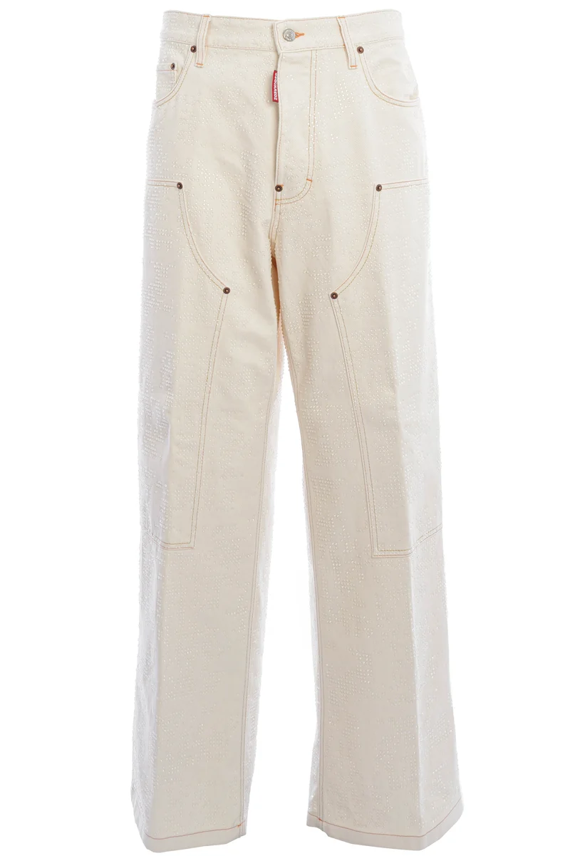Baggy Carpenter-Jeans mit Nieten Off White