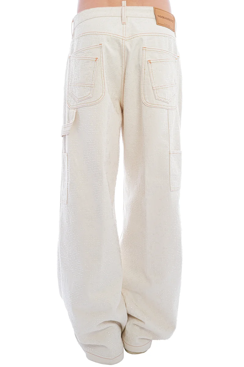 Baggy Carpenter-Jeans mit Nieten Off White