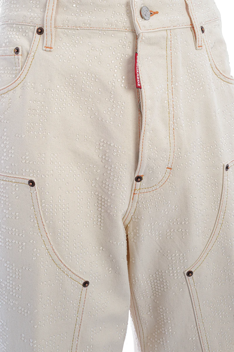 Baggy Carpenter-Jeans mit Nieten Off White