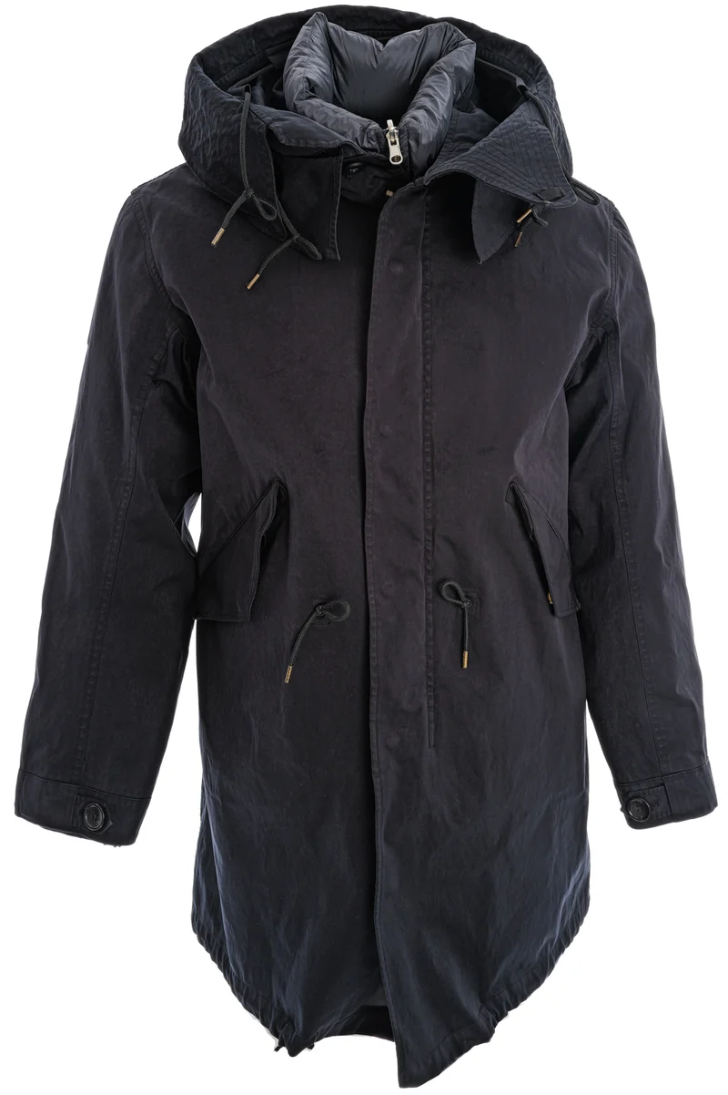 2-in-1-Parka mit Daunen-Innenjacke Dunkelblau