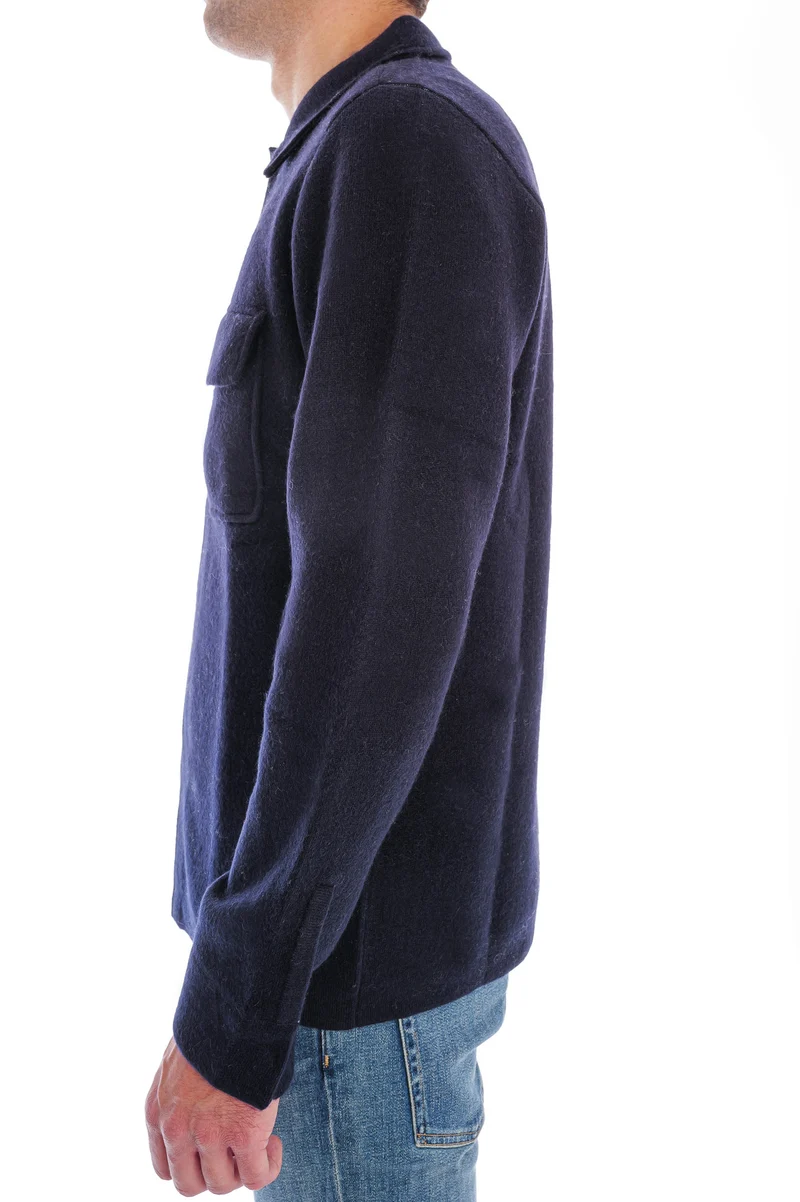 Kaschmirstrickjacke 'Jack' Dunkelblau