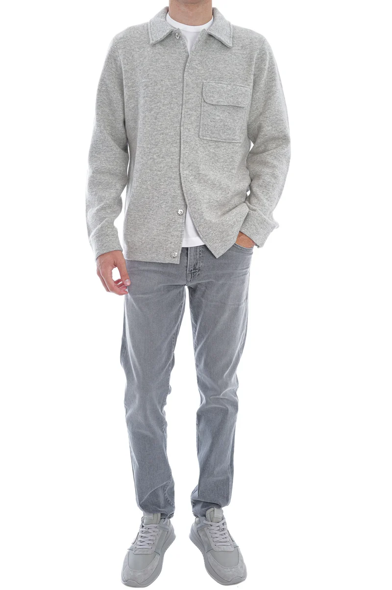 Kaschmirstrickjacke 'Jack' Hellgrau