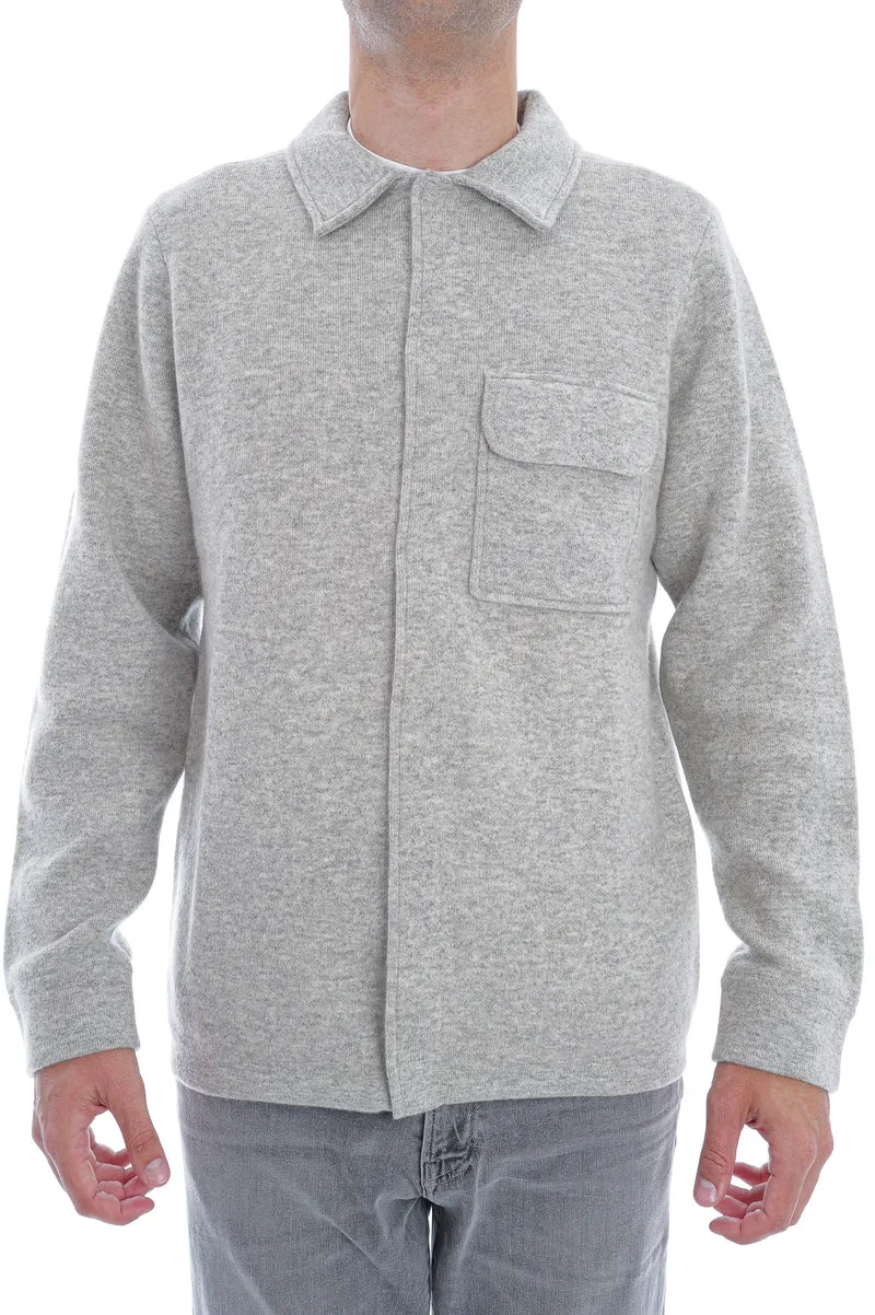 Kaschmirstrickjacke 'Jack' Hellgrau