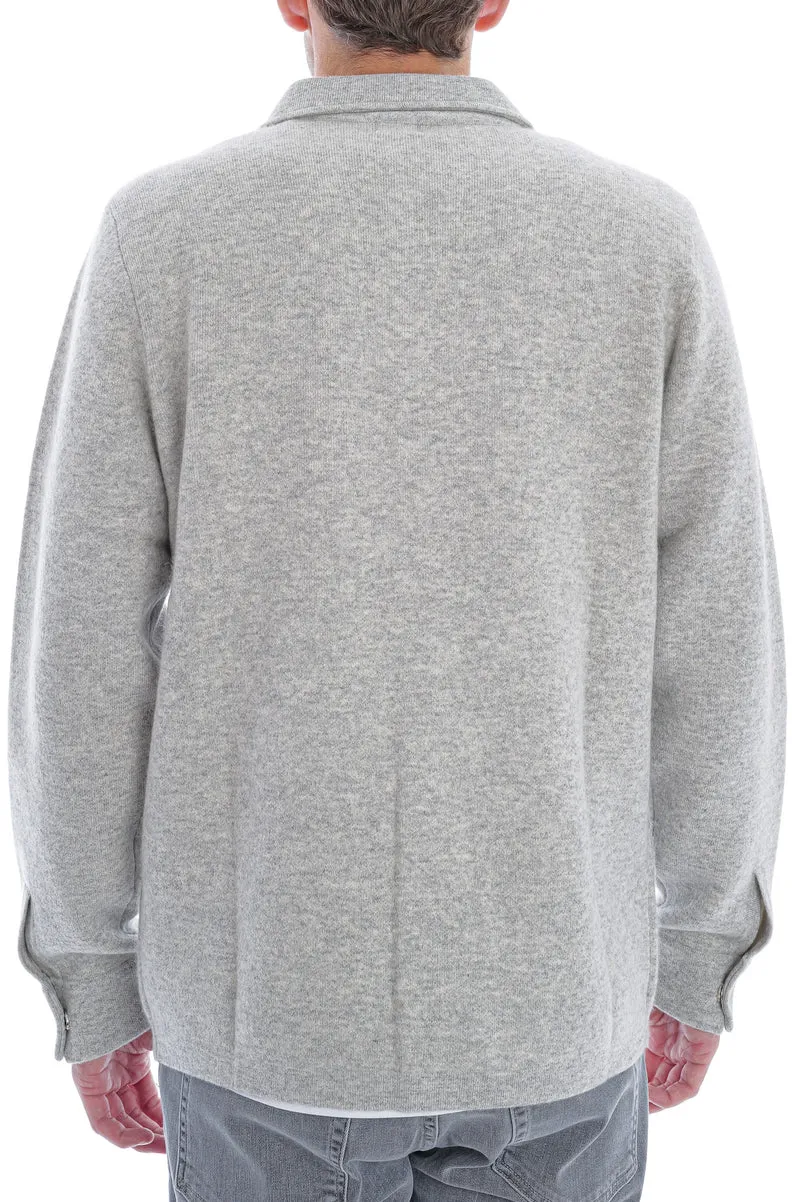 Kaschmirstrickjacke 'Jack' Hellgrau