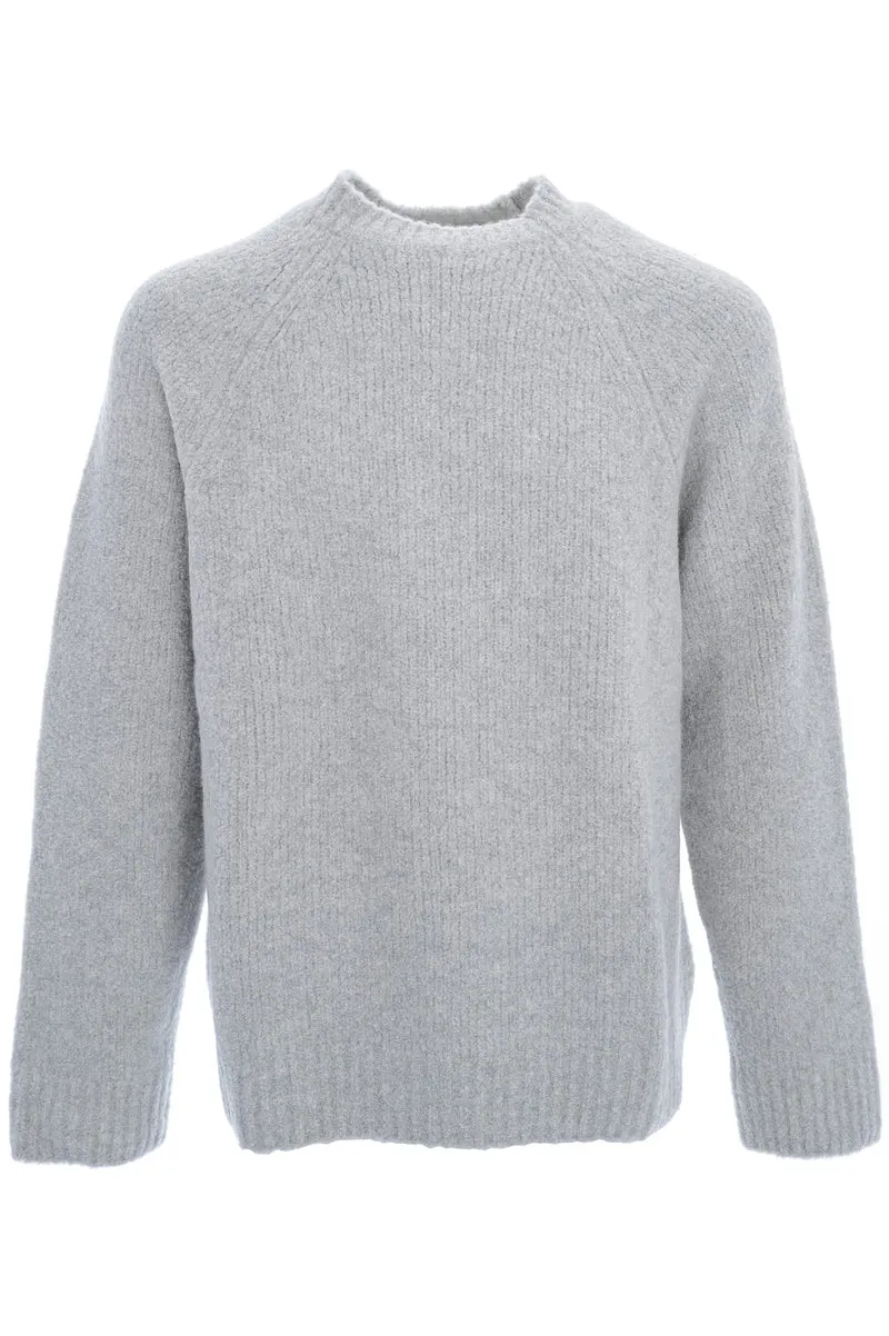 Bouclé-Kaschmirpullover 'Jan' Hellgrau