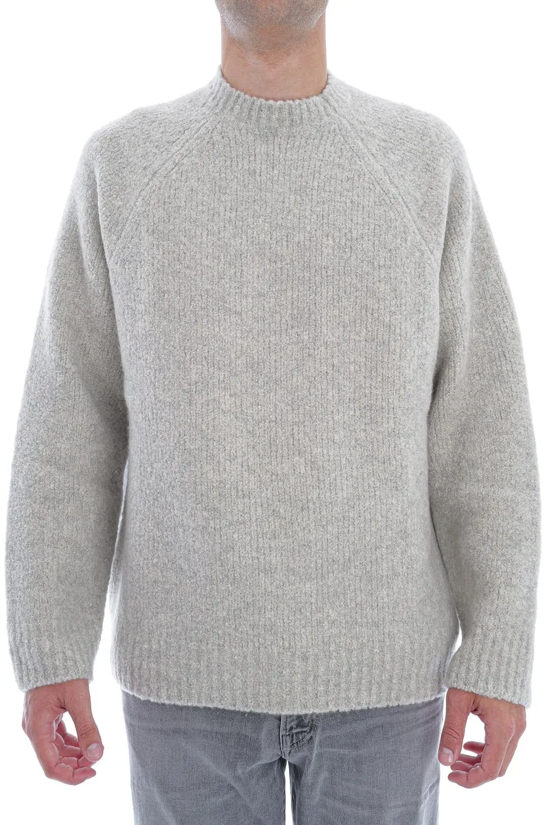 Bouclé-Kaschmirpullover 'Jan' Hellgrau