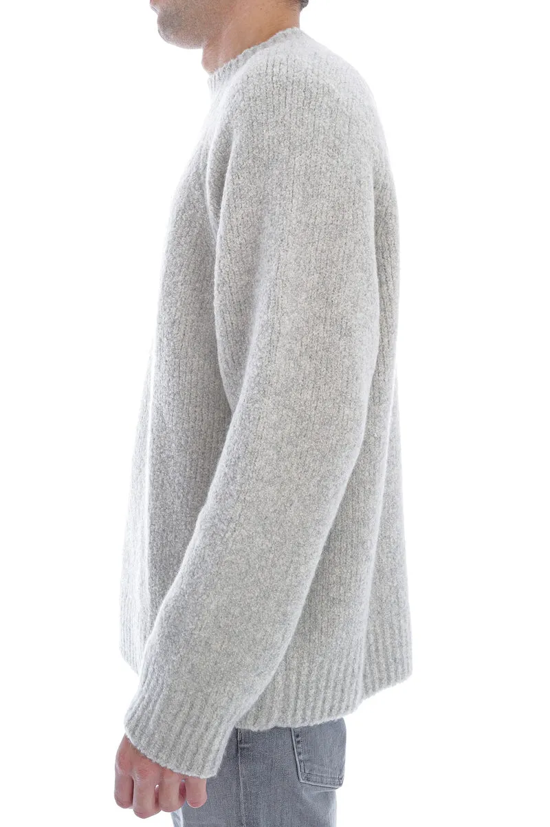 Bouclé-Kaschmirpullover 'Jan' Hellgrau