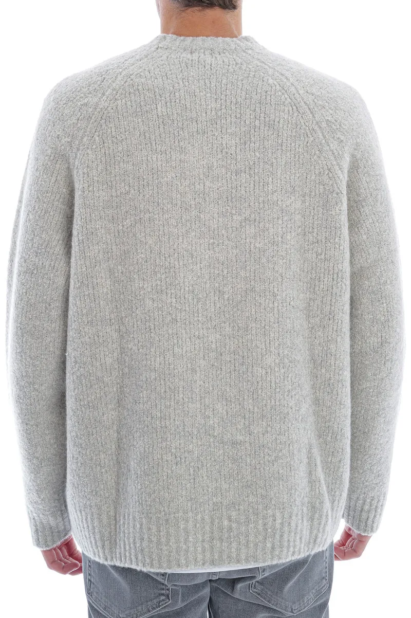 Bouclé-Kaschmirpullover 'Jan' Hellgrau