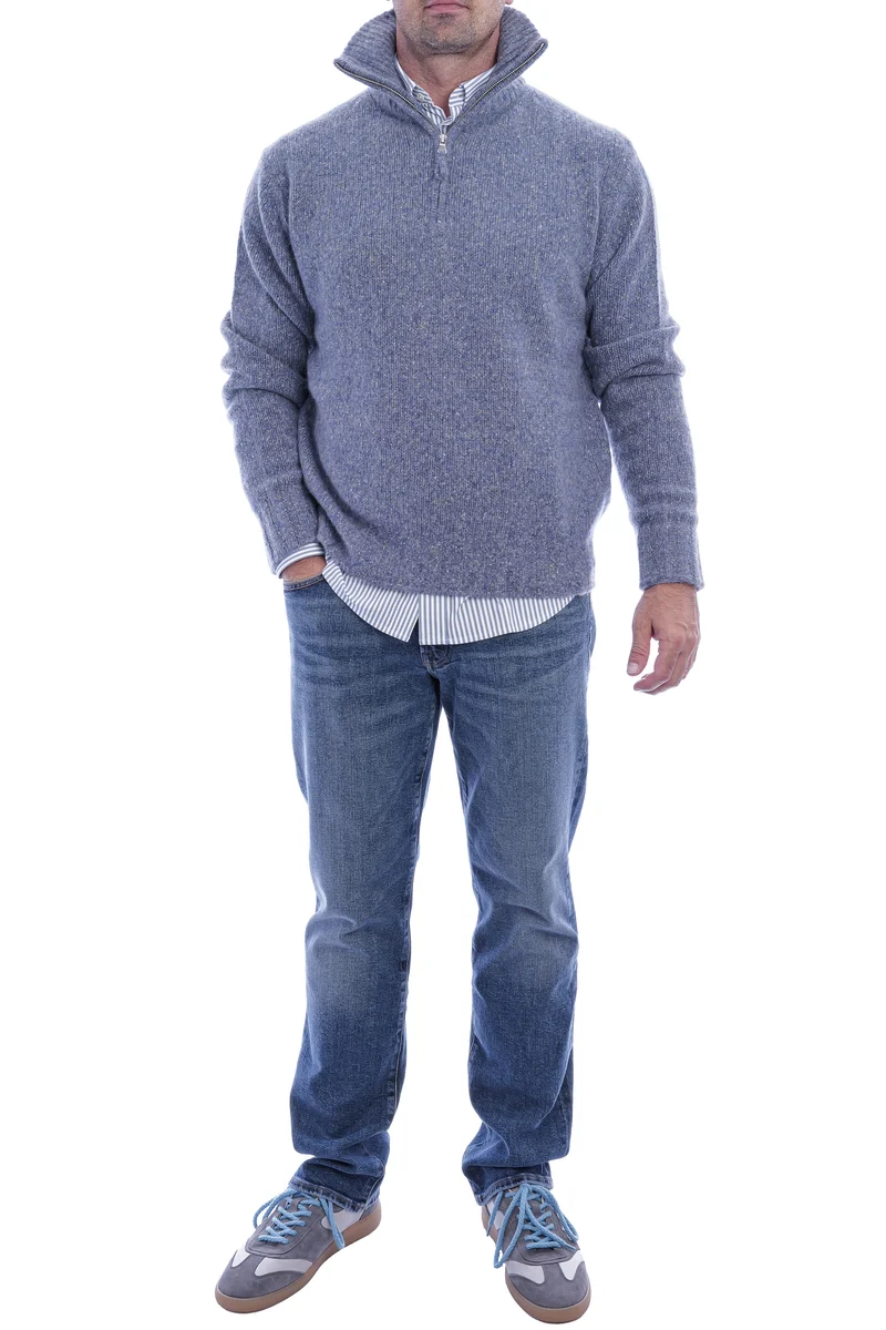Stretchhemd Button Down Kragen Radical Fit Blau breit gestreift