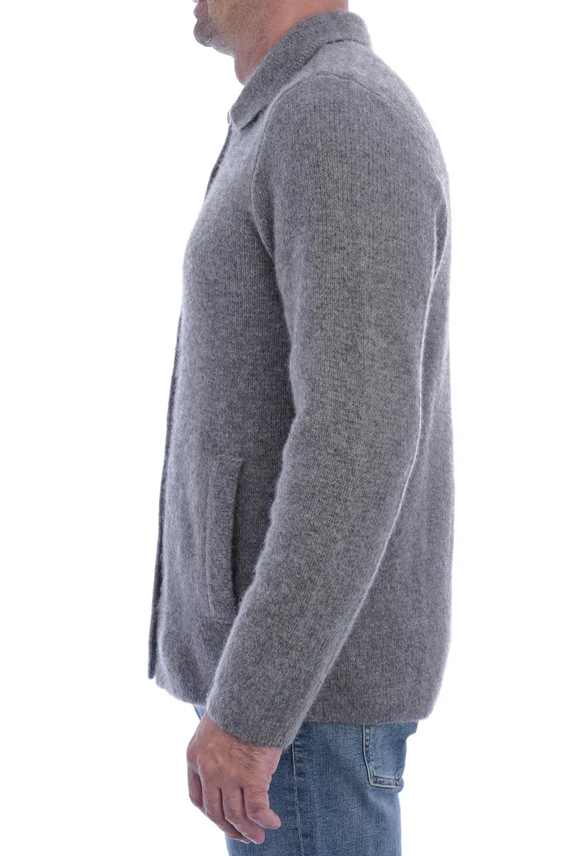 Kaschmirstrickjacke 'Maurizio' Grau meliert
