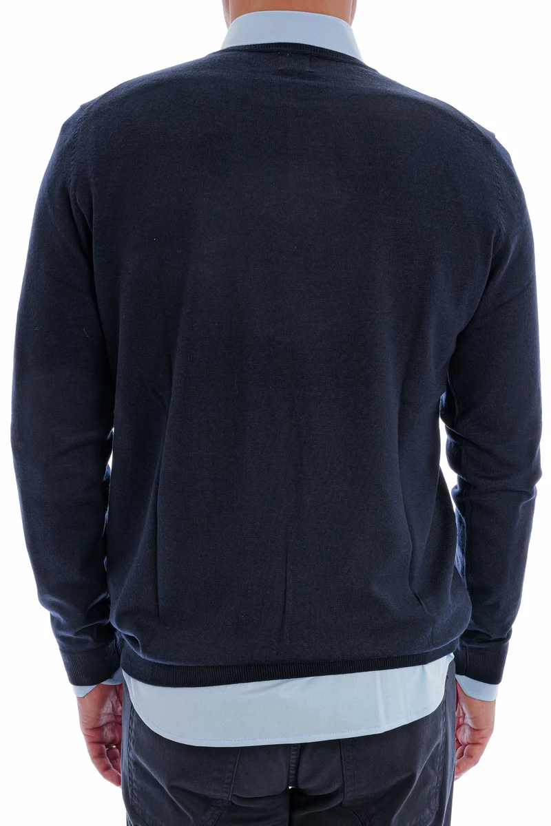 Wollpullover 'Otto' Dunkelblau