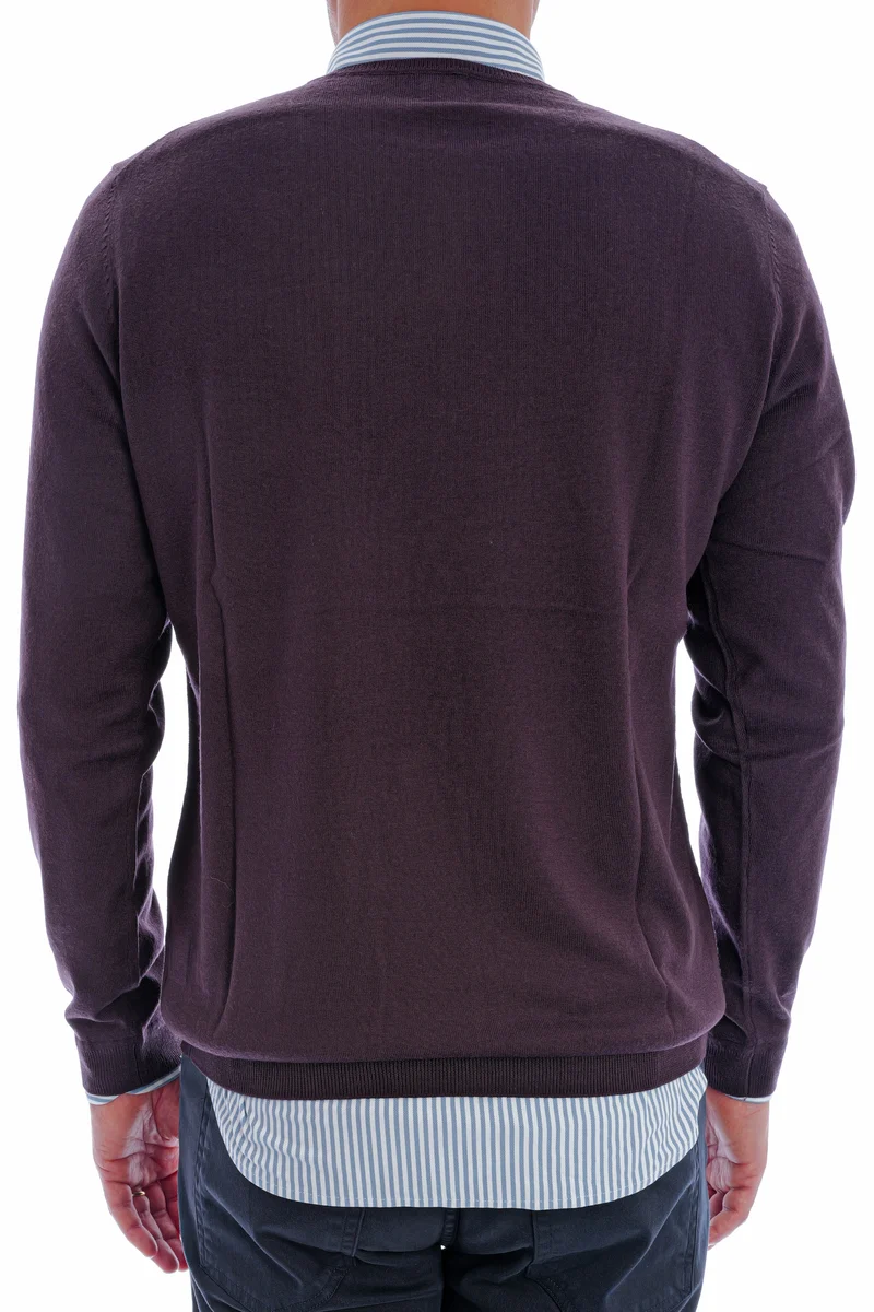 Wollpullover 'Otto' Pflaume