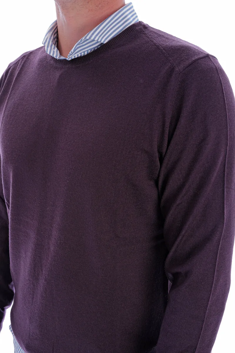 Wollpullover 'Otto' Pflaume