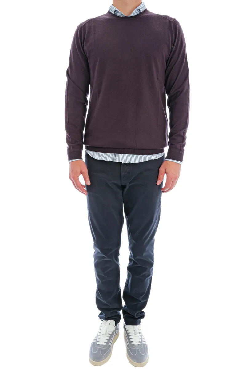 Wollpullover 'Otto' Pflaume