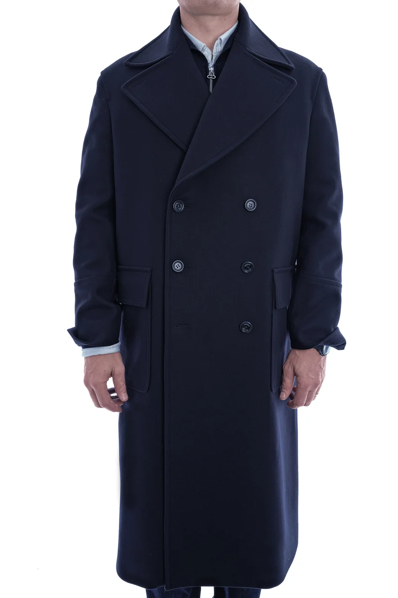Wollmantel Navy