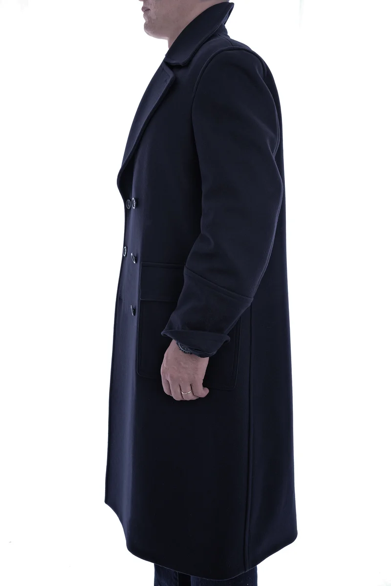 Wollmantel Navy