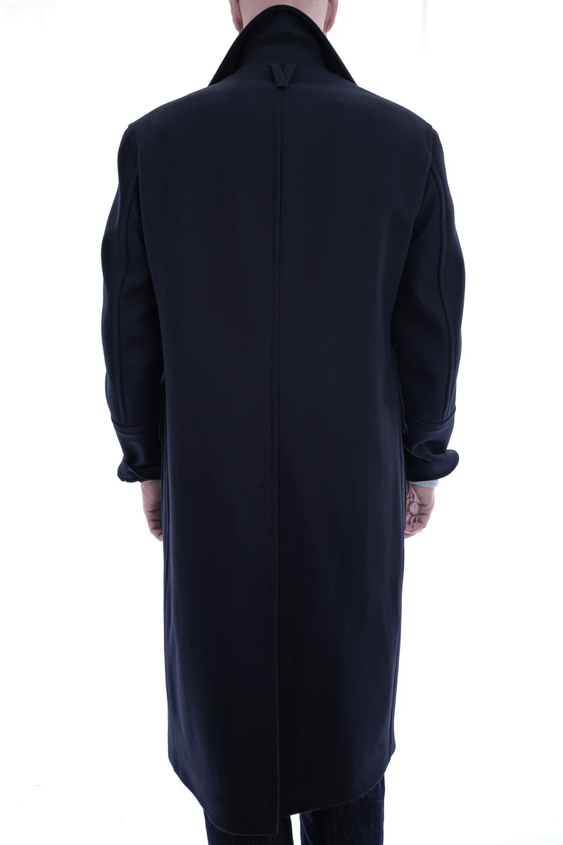 Wollmantel Navy