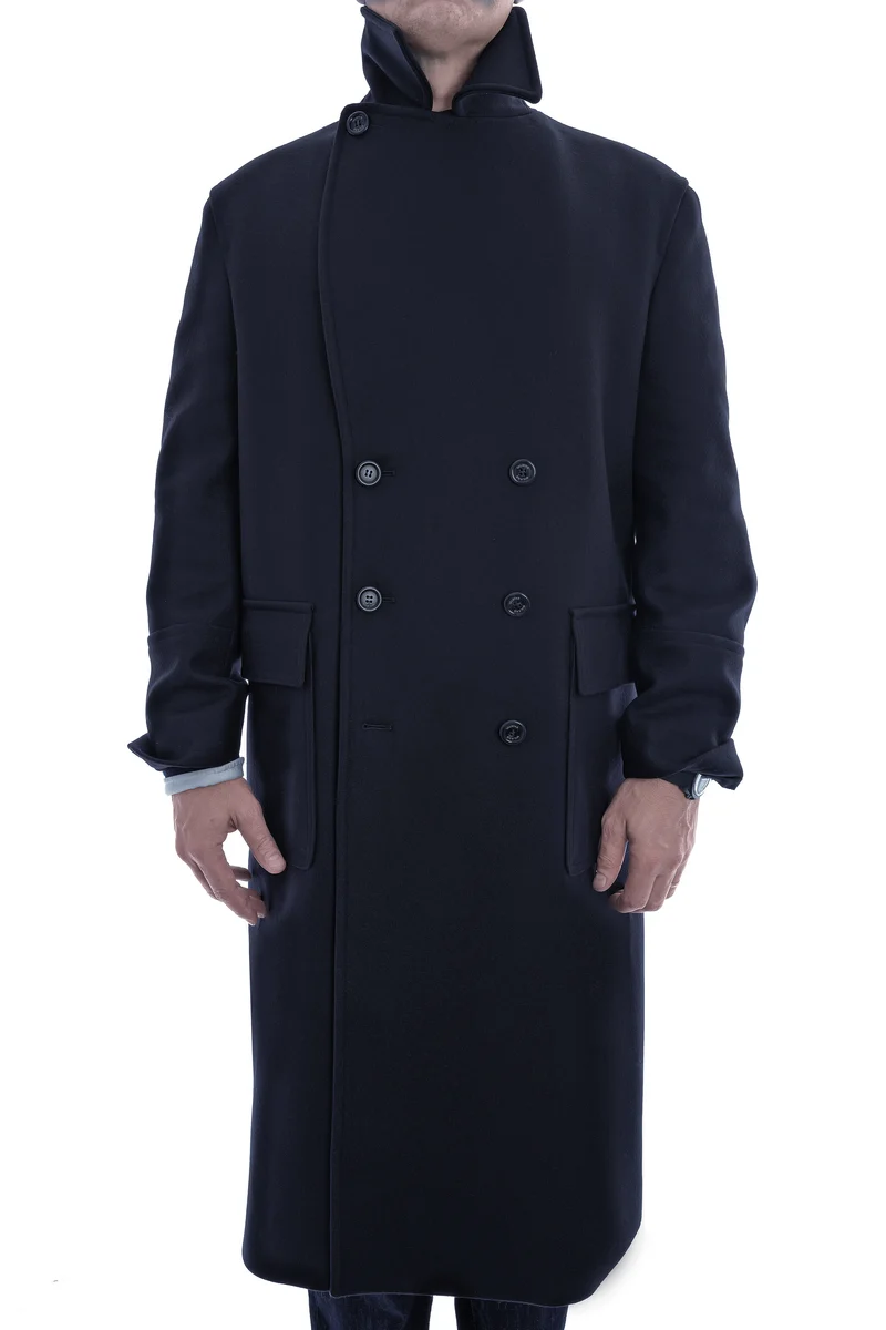 Wollmantel Navy