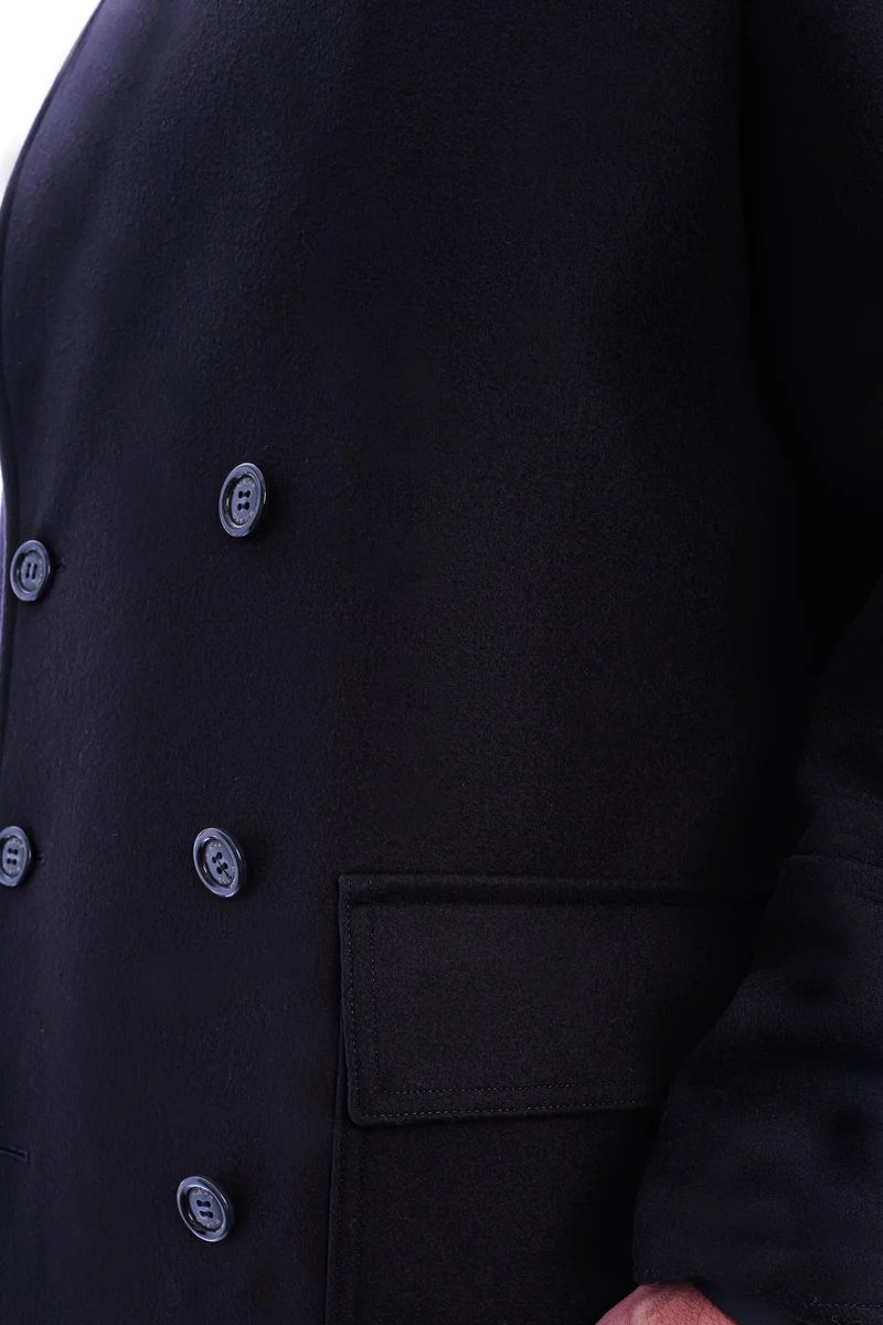 Wollmantel Navy
