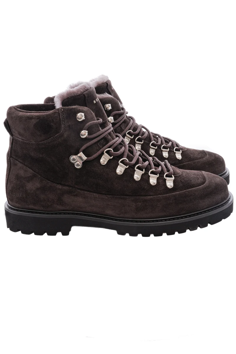 Gefütterte Wildlederboots 'Logan Chad Fur' Dunkelbraun