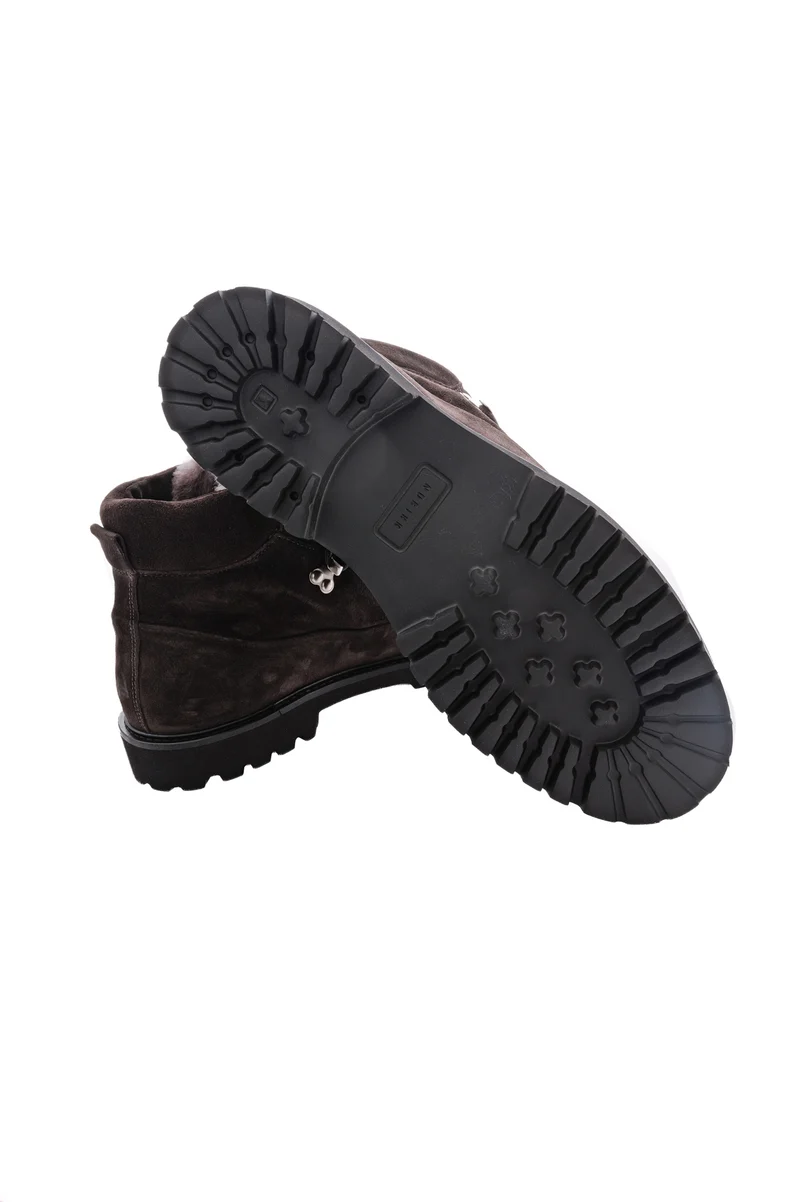 Gefütterte Wildlederboots 'Logan Chad Fur' Dunkelbraun
