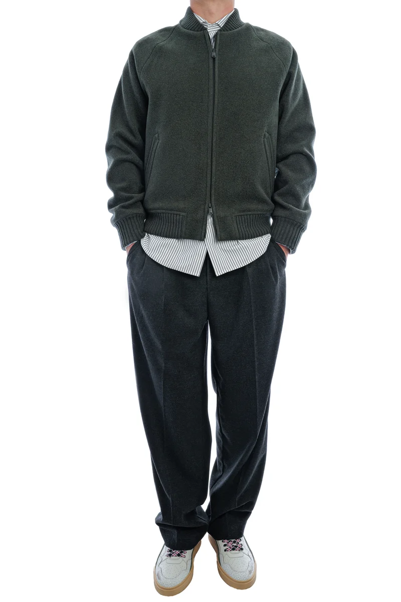 Woll-Kaschmir-Blouson River Green