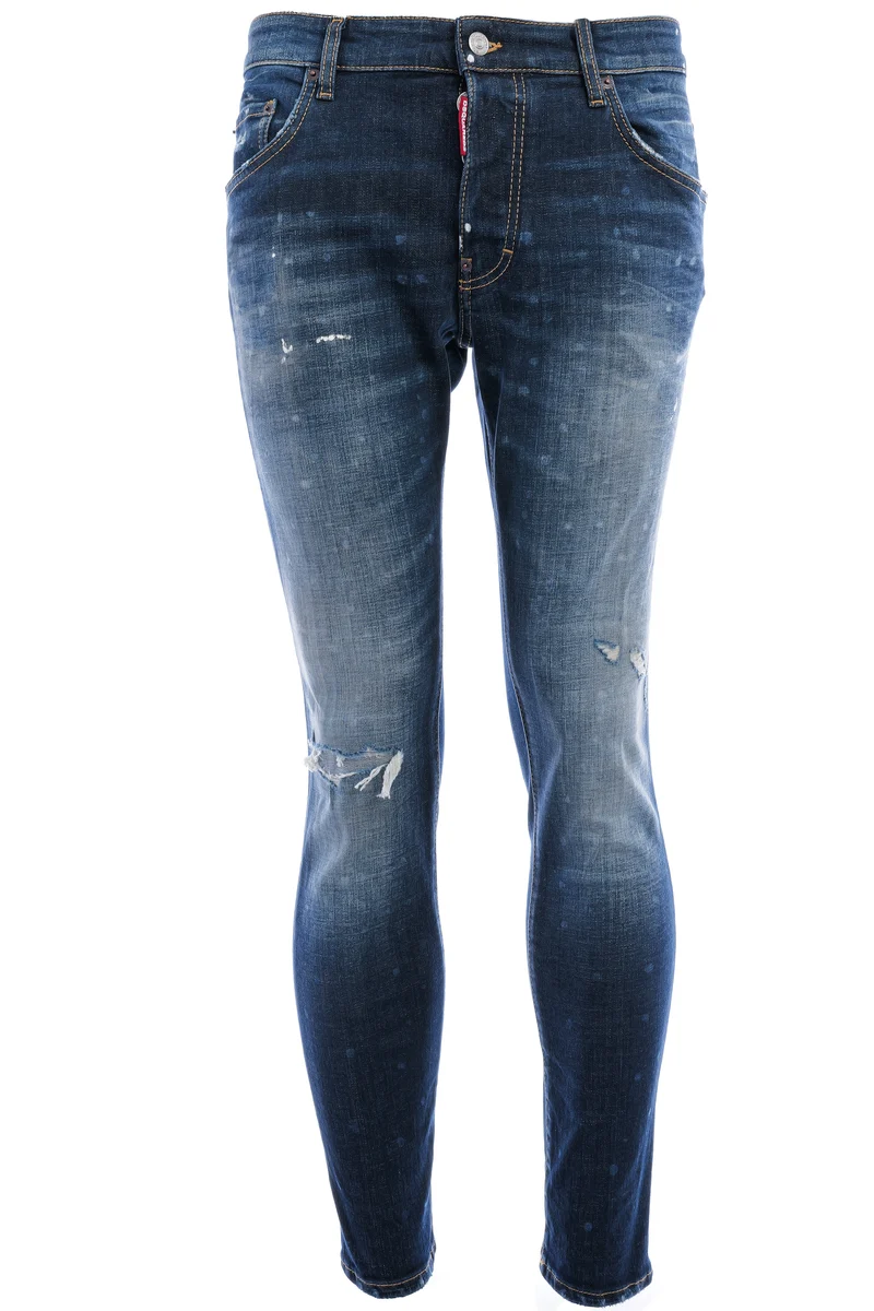 Skinny Jeans 'Skater' Blau Destroyed
