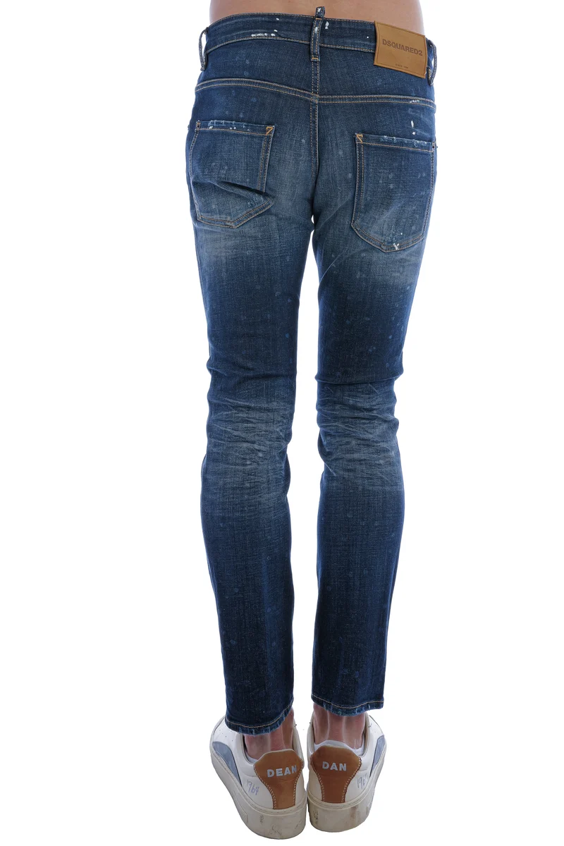 Skinny Jeans 'Skater' Blau Destroyed