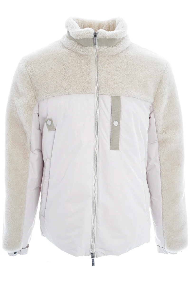 Daunenjacke mit Fake Fur Besatz