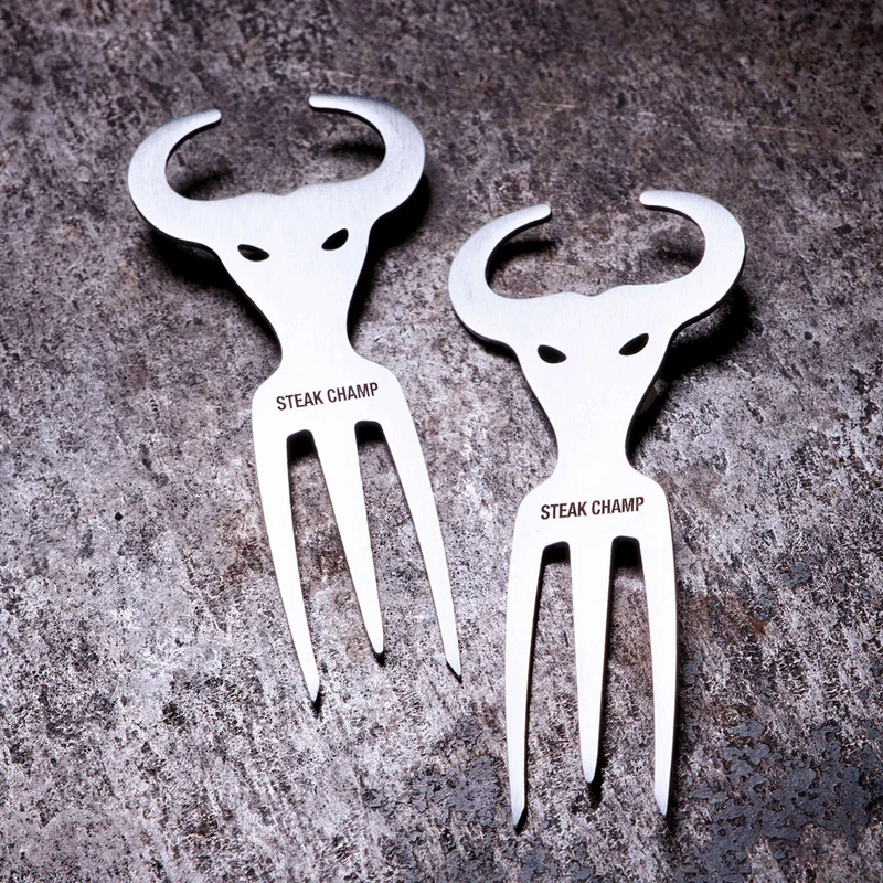 Mini Bull-Fork Snacking Fork (10 Stk in Holzbox)