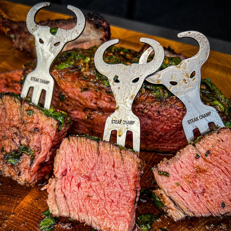 Mini Bull-Fork Snacking Fork (10 Stk in Holzbox)