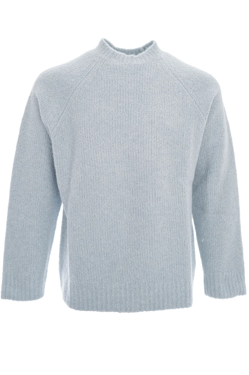 Bouclé-Kaschmirpullover 'Jan' Hellblau