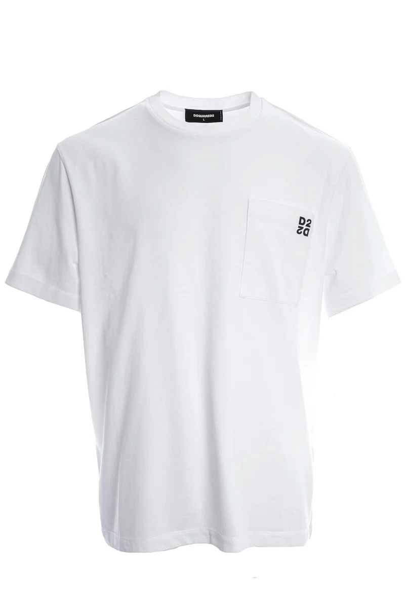 T-Shirt mit Logo-Print Weiß